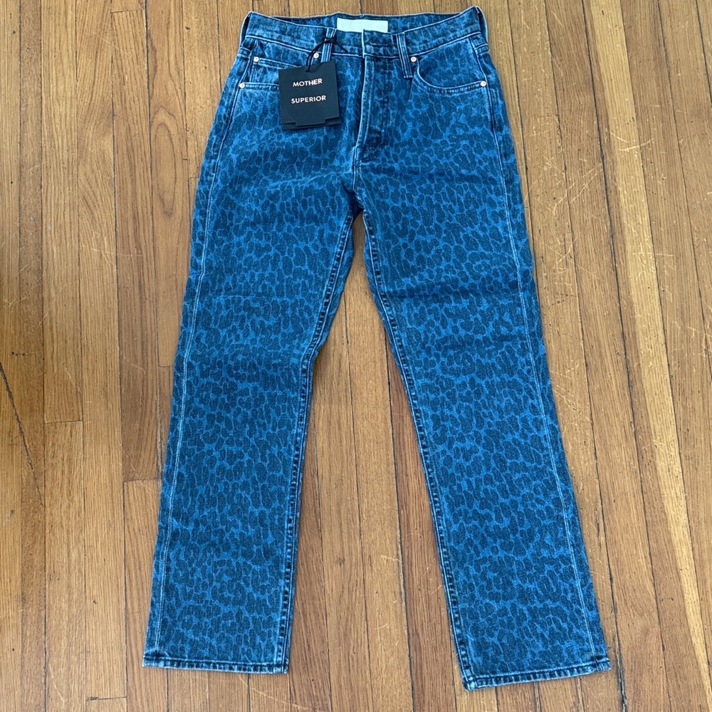 NWT Mother Leopard The Tomcat Ankle Sinister Wash